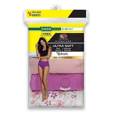 Women's Fruit of the Loom® Signature 6-pack Ultra Soft Brief Panty Set 6DUSKBR