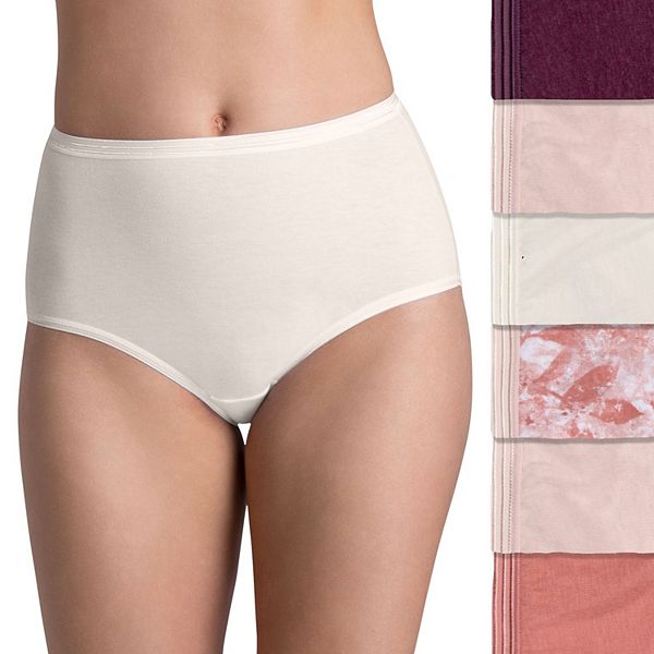 Just My Size Women's Plus Size Cotton Assorted Brief, 6-Pack, 10