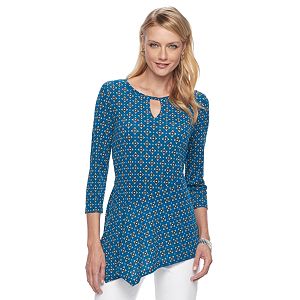 Women's Dana Buchman Keyhole Asymmetrical Top
