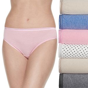 Fruit of the Loom 6-pack Ultra Soft Bikini Panties 6DUSKBK