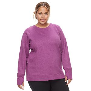 Plus Size Tek Gear® Raglan Crew Sweatshirt