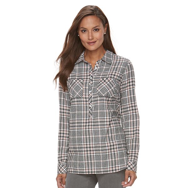 Women's Croft & Barrow® Plaid Flannel Shirt