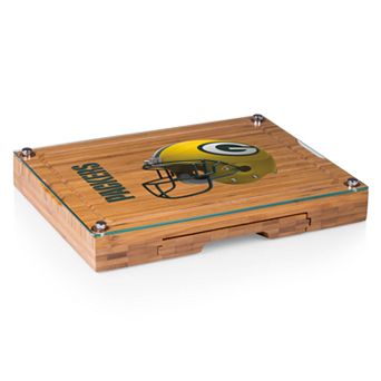 Picnic Time Green Bay Packers Concerto Bamboo Cutting Board and Cheese Tools Set