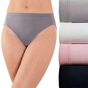 Fruit of the Loom 4-pack Microfiber No Ride Up Hi-Cut Panty 4DSNRHC