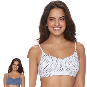 Fruit of the Loom Bras: 2-pack Ultra Soft Crop Top Bra 2DUSCPT