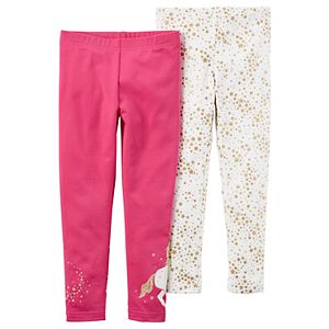 Baby Girl Carter's 2-pk. Star & Unicorn Leggings