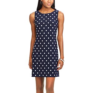 Women's Chaps Polka-Dot Sheath Dress