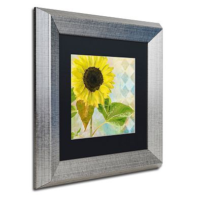 Trademark Fine Art Soleil III Silver Finish Framed Wall Art