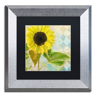 Trademark Fine Art Soleil III Silver Finish Framed Wall Art