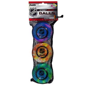 Franklin Sports NHL 3 pk Extreme Color High Density Street Hockey Balls