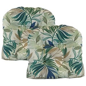 Metje 2-pack Indoor Outdoor Reversible Tufted Seat Pad Cushion Set