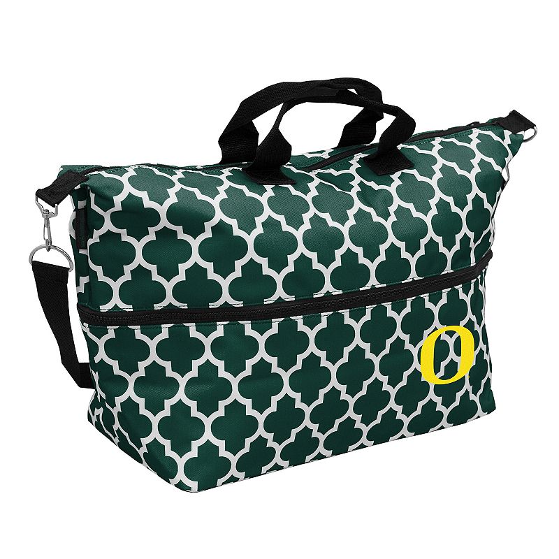 Logo Brand Oregon Ducks Quatrefoil Expandable Tote, Green