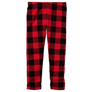 Baby Girl Carter's Fleece-Lined Buffalo Check Leggings