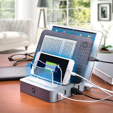 Smart Gear Light Up 4 Port USB Charging Stand