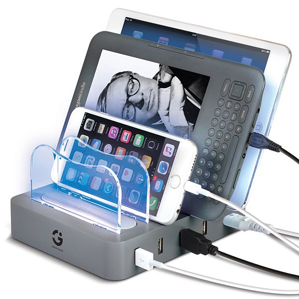 Smart Gear Light Up 4 Port USB Charging Stand
