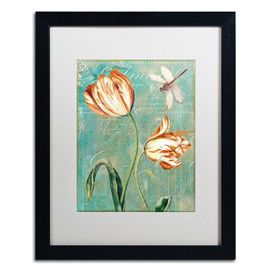 Trademark Fine Art Tulips Ablaze I Black Framed Wall Art