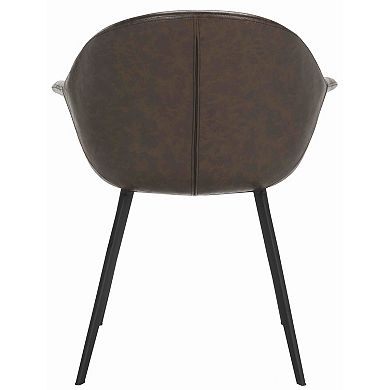 Safavieh Dublin Faux-Leather Tub Accent Chair 2-piece Set