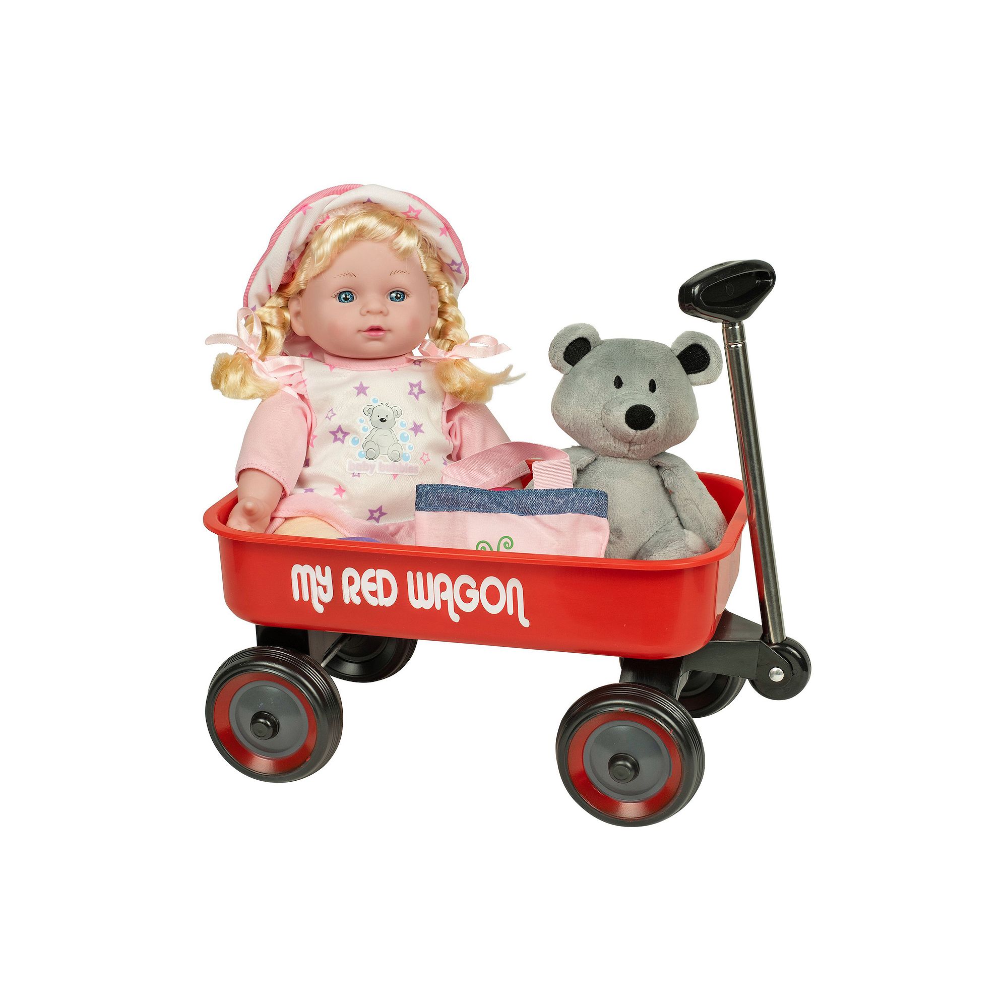 Kid Concepts Baby Doll With Wagon Playset, Multicolor