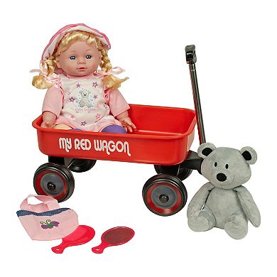 Kid Concepts Baby Doll With Wagon Playset