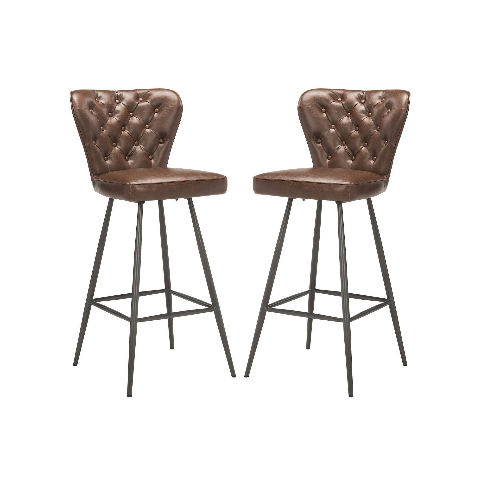 Safavieh Aster Faux-Leather Bar Stool 2-piece Set, Red