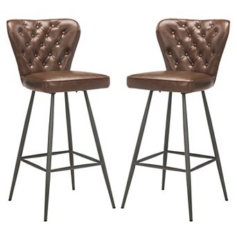 Safavieh Aster Faux-Leather Bar Stool 2 pc Set