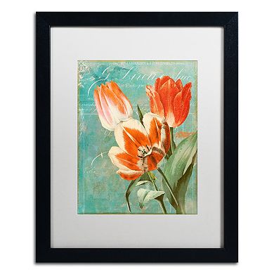Trademark Fine Art Tulips Ablaze II Framed Wall Art