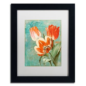 Trademark Fine Art Tulips Ablaze II Framed Wall Art