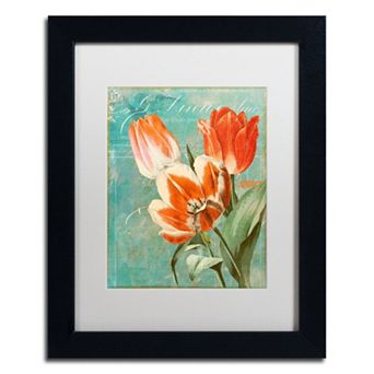 Trademark Fine Art Tulips Ablaze II Framed Wall Art