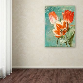 Trademark Fine Art Tulips Ablaze II Canvas Wall Art