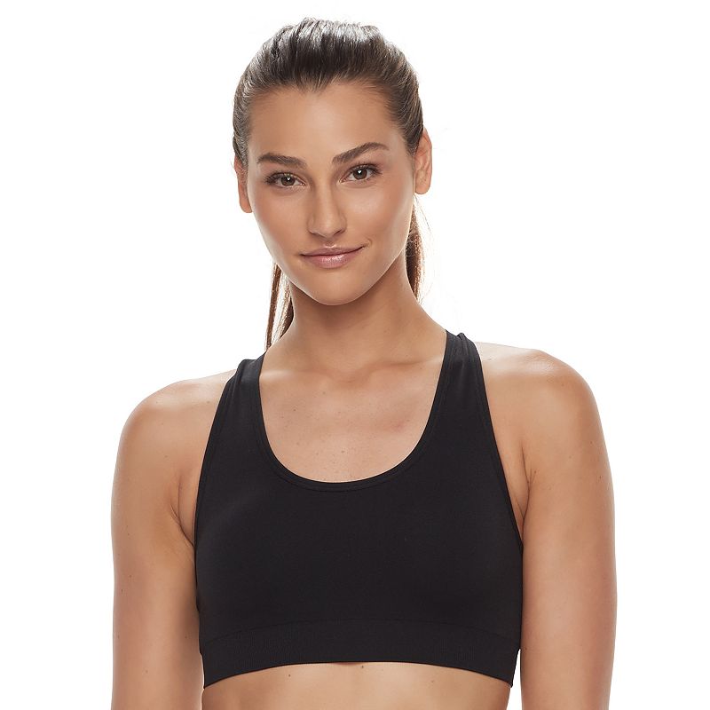 Tek Gear® Seamless Low-Impact Sports Bra, Women's, Size: XXL, Black