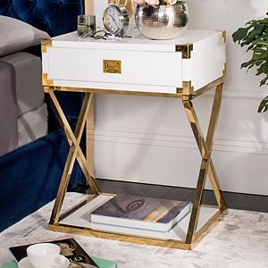 Safavieh Couture White Storage End Table