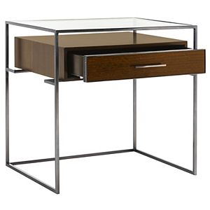 Safavieh Couture Glass Top Storage End Table