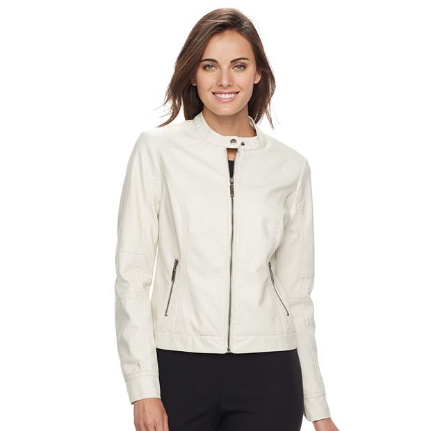 Apt 9 leather hot sale jacket womens