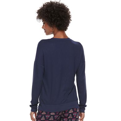 Women's Sonoma Goods For Life® Pajamas: Nordic Nights Long Sleeve Sweatshirt