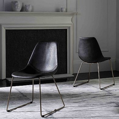 Safavieh Dorian Faux-Leather Accent Chair 2-piece Set