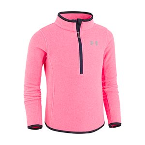 Girls 4-6x Under Armour Heathered Pink Quarter-Zip Pull-Over