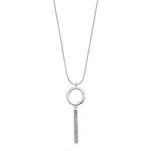 Chaps Long Circle Bar Pendant Necklace