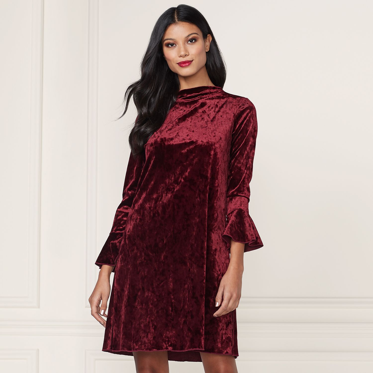velvet swing dress for women