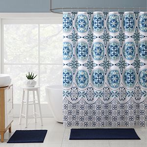 VCNY Medallion Boho Microfiber Shower Curtain