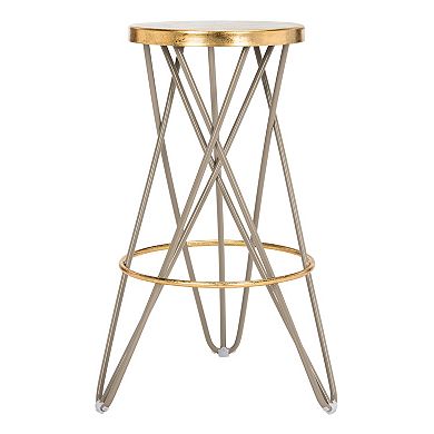 Safavieh Lorna Gold Finish Bar Stool