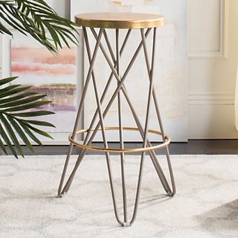 Safavieh Lorna Gold Finish Bar Stool