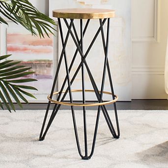 Safavieh Lorna Gold Finish Bar Stool