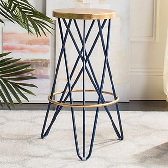 Safavieh Lorna Gold Finish Bar Stool