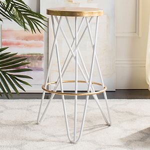 Safavieh Lorna Gold Finish Bar Stool