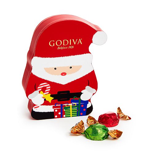 Godiva 8Piece Christmas Santa Gift Box with Individually Wrapped