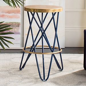 Safavieh Lorna Gold Finish Counter Stool