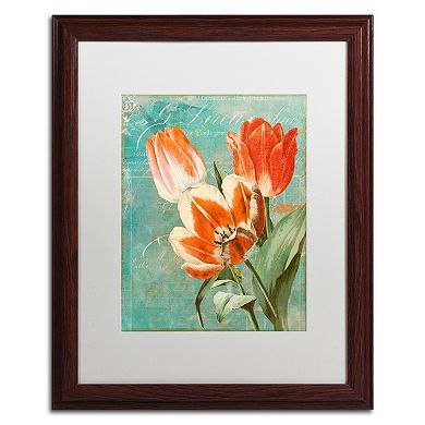 Trademark Fine Art Tulips Ablaze II Framed Wall Art
