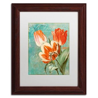 Trademark Fine Art Tulips Ablaze II Framed Wall Art