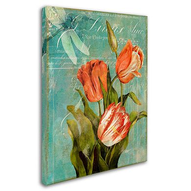 Trademark Fine Art Tulips Ablaze III Canvas Wall Art