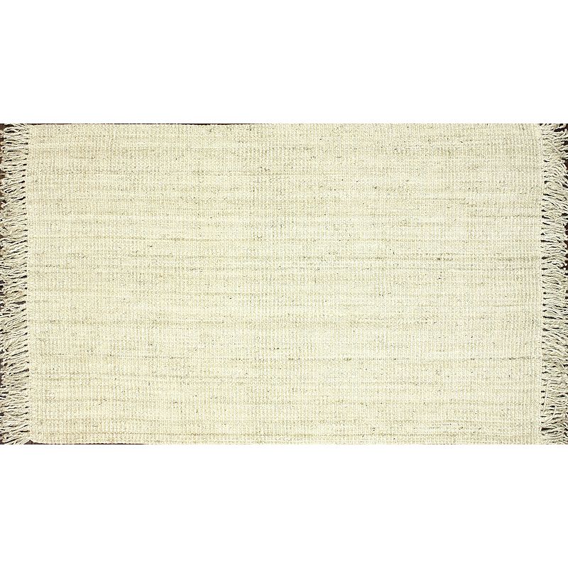nuLOOM Natura Chunky Loop Solid Jute Rug, Beig/Green, 8.5X11.5Ft at RugsBySize.com